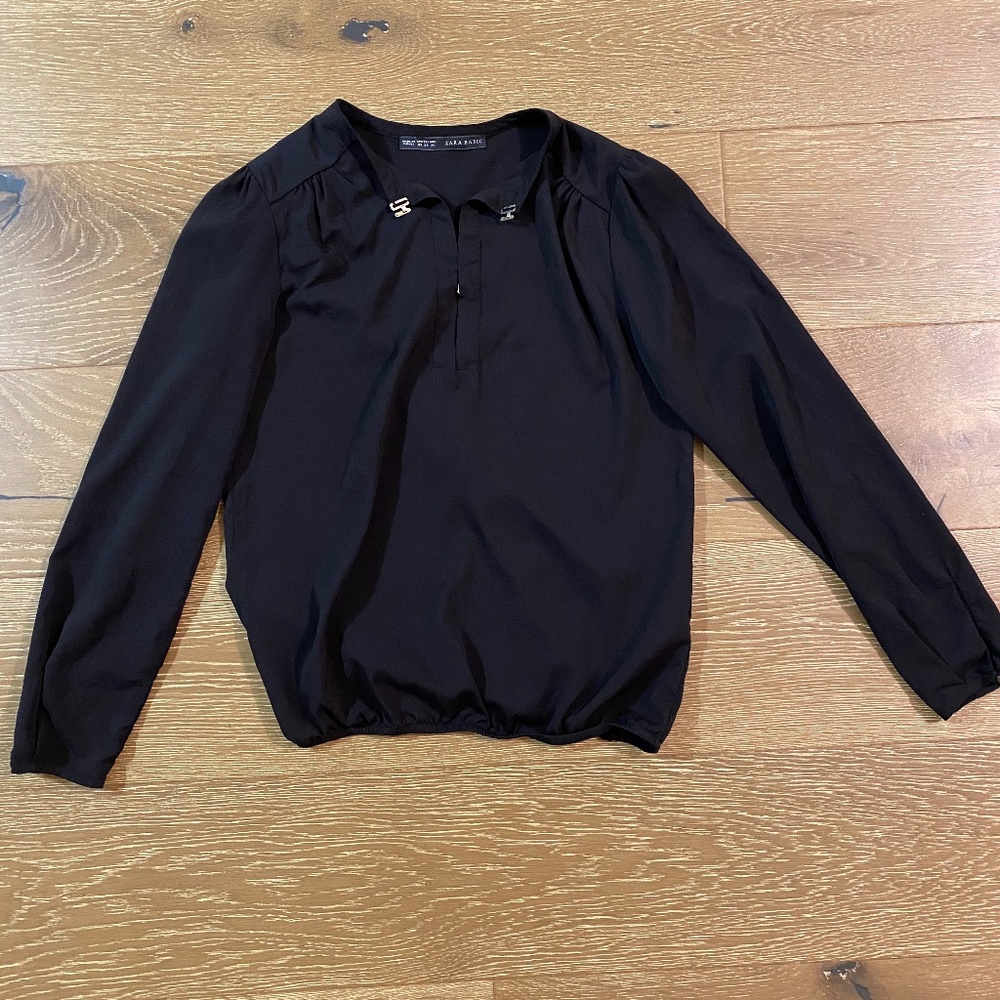 Size XS Zara Black long-sleeve top